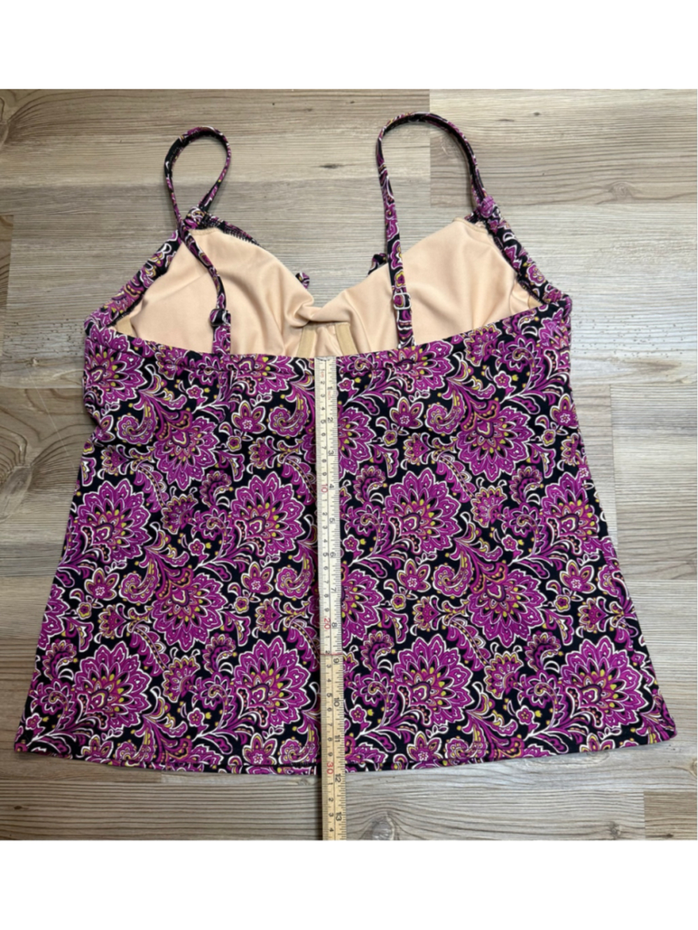 Women's Lands' End Paisley Print Tankini Swimsuit Set top Sz 10/bottoms Sz 8 - Picture 6 of 16